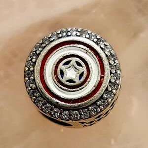 Marvel Captain America Sterling Silver Bead